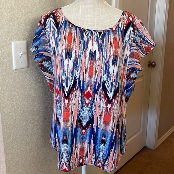 Roz & Ali Tops - Women’s Roz & Ali Abstract Blouse Size Large